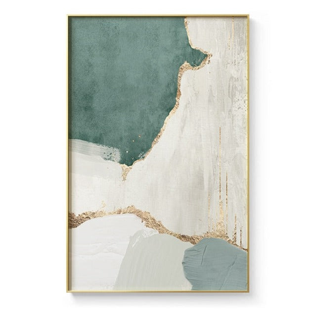 CORX Designs - Green White Gold Marble Canvas Art - Review
