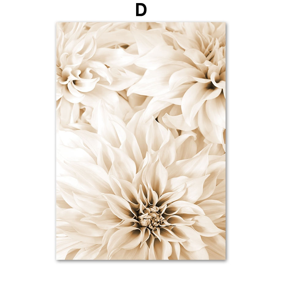 CORX Designs - Beige Floral Rose Dahlia Palm Leaf Book Canvas Art - Review