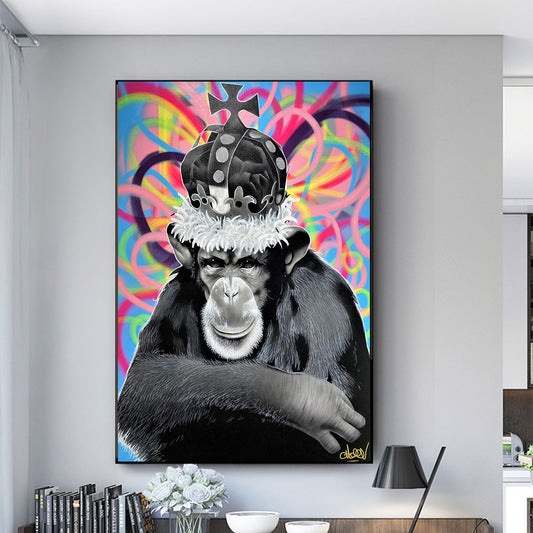 CORX Designs - Graffiti Orangutan Wearing Crown Canvas Art - Review