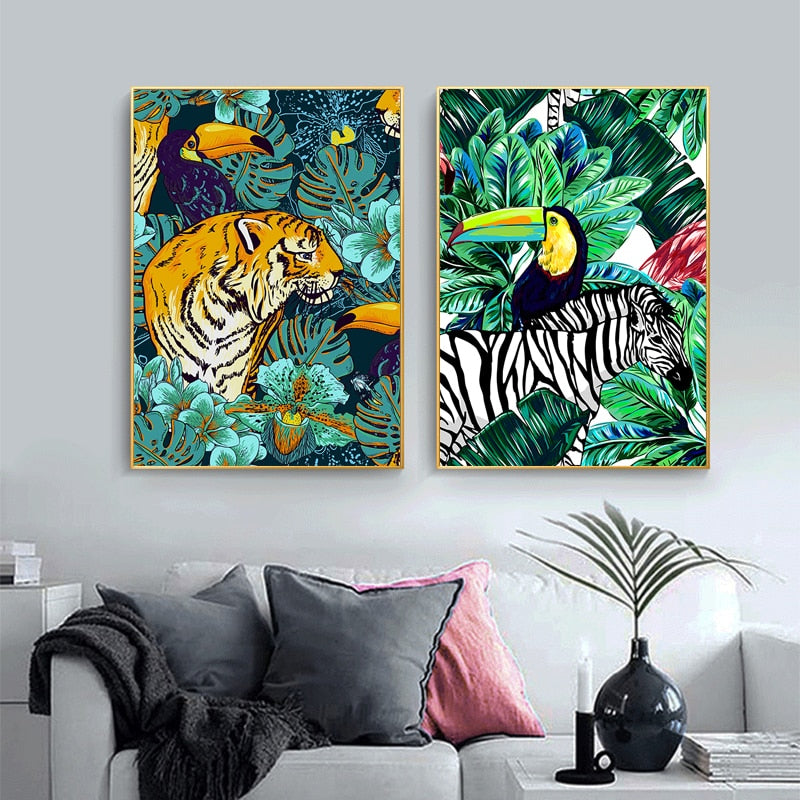 CORX Designs - Tropical Plant Animal Canvas Art - Review