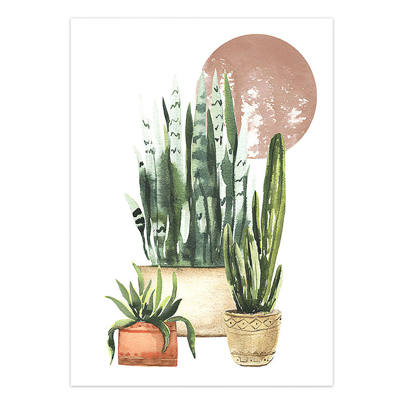 CORX Designs - Abstract Vintage Girl Potted Plant Leaves Canvas Art - Review