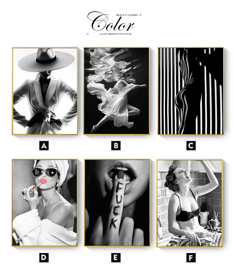 CORX Designs - Black and White Fashion Woman Canvas Art - Review