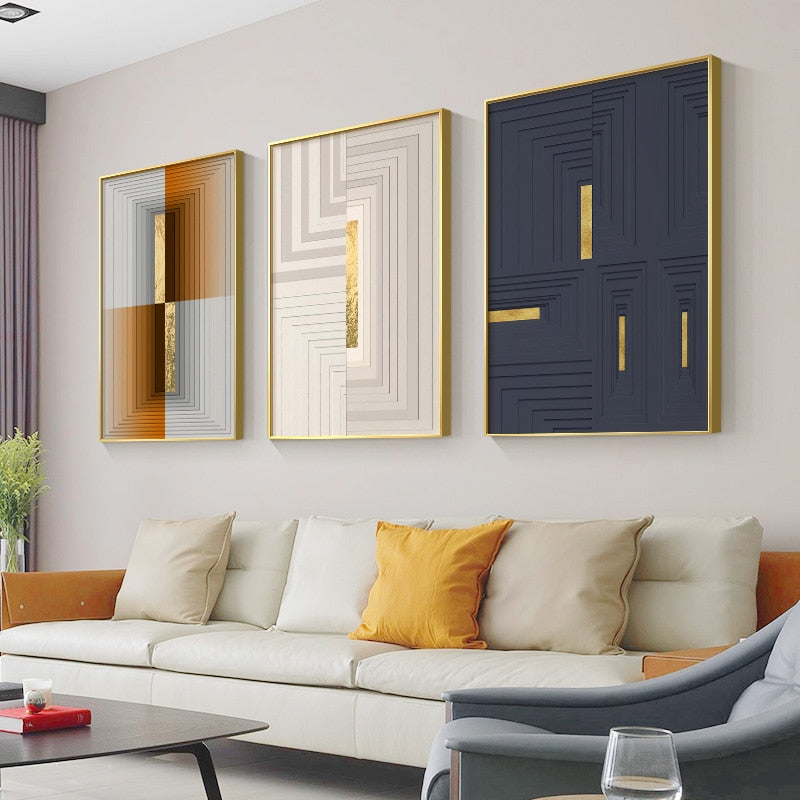 CORX Designs - Minimalist Golden Strips Canvas Art - Review