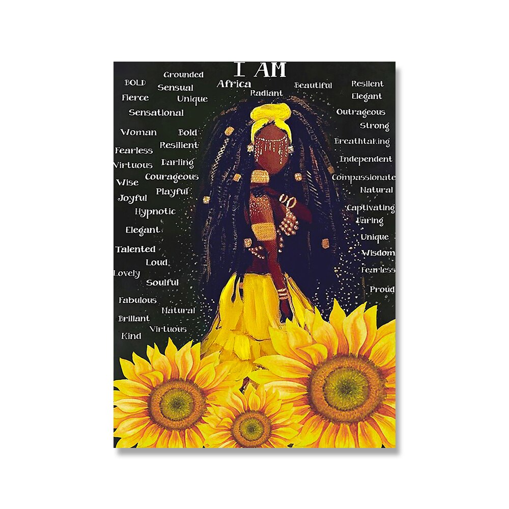 CORX Designs - Fashion Black Woman Sunflower Canvas Art - Review