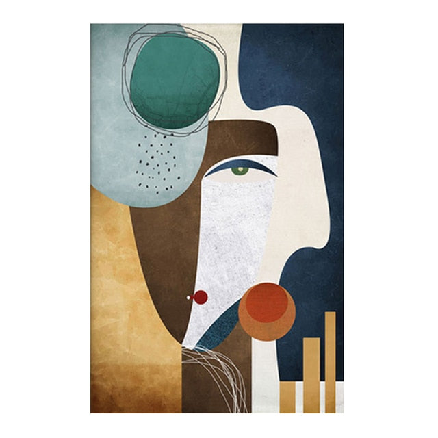 CORX Designs - Abstract Geometric Figure Face Canvas Art - Review