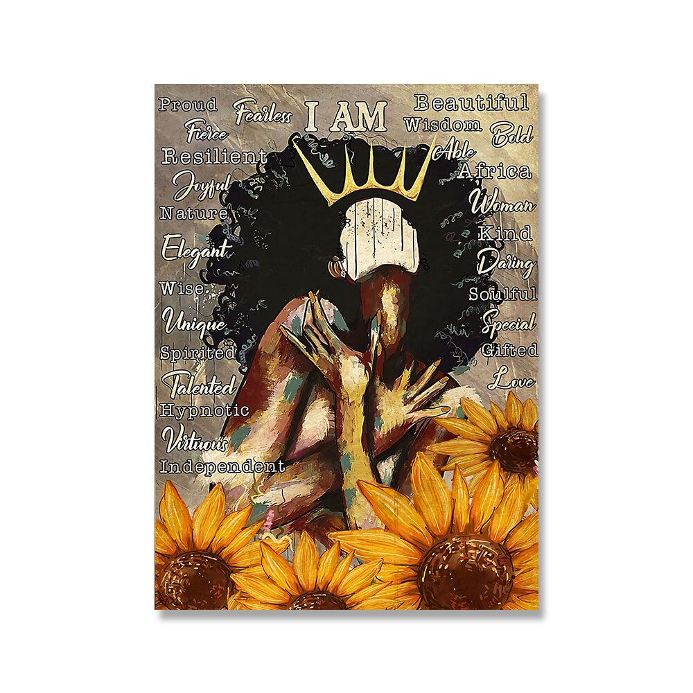 CORX Designs - Fashion Black Woman Sunflower Canvas Art - Review