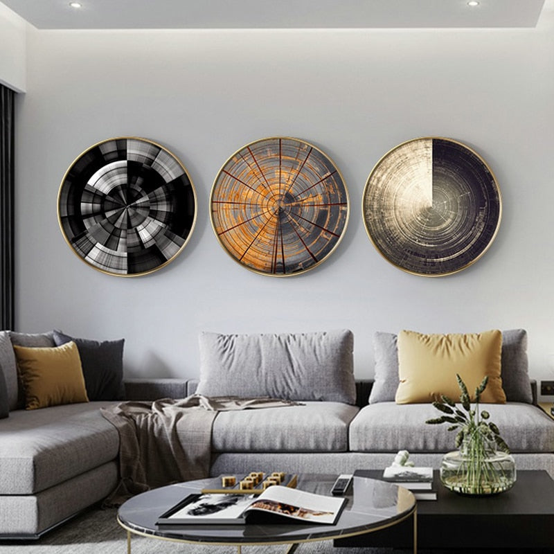 CORX Designs - Industrial Abstract Round Canvas Art - Review