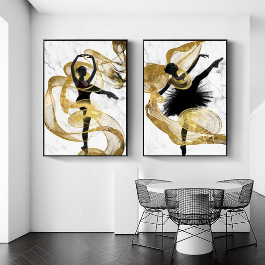 CORX Designs - Gold Ribbon Ballet Dancer Girl Canvas Art - Review