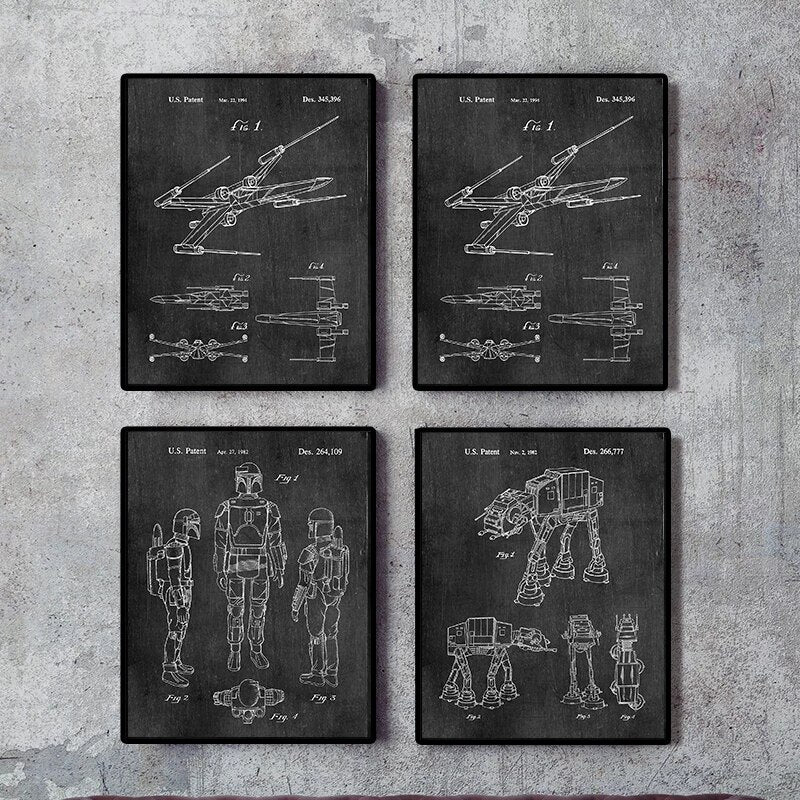 CORX Designs - Star Wars Spaceship Blueprint Canvas Art - Review