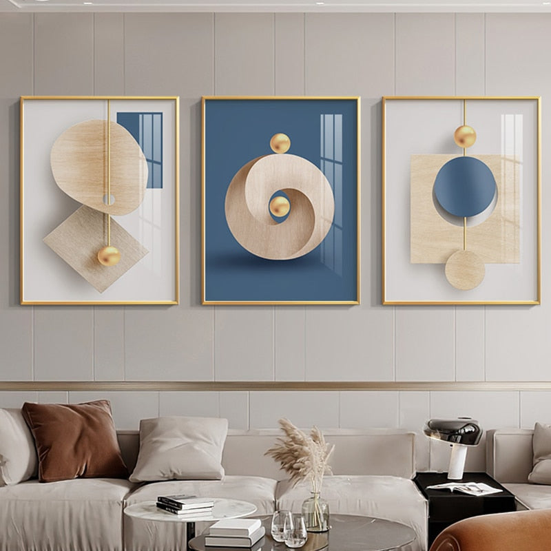 CORX Designs - Abstract Circle Blue White Canvas Art - Review