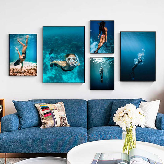 CORX Designs - Blue Ocean Diving Goddess Canvas Art - Review