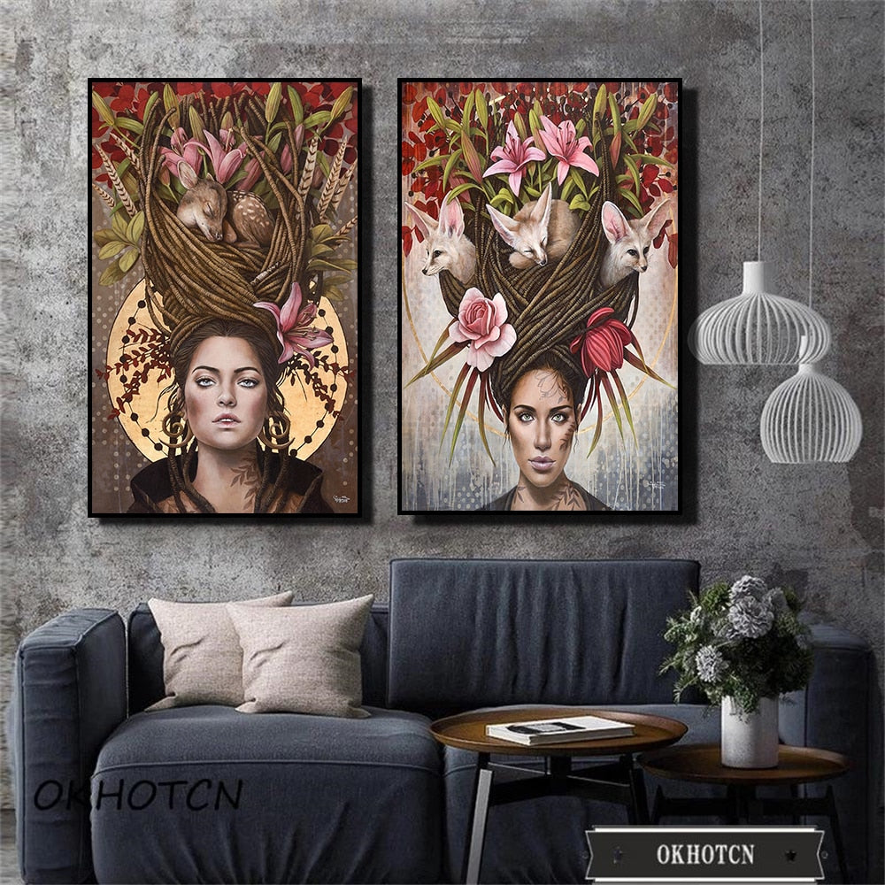 CORX Designs - Abstract Flowers Woman Canvas Art - Review
