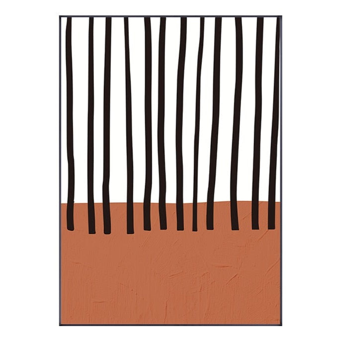 CORX Designs - Abstract Geometric Brown Beige Black Canvas Art - Review