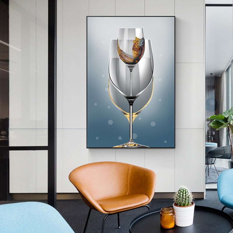 CORX Designs - Wine Glass Gold Canvas Art - Review