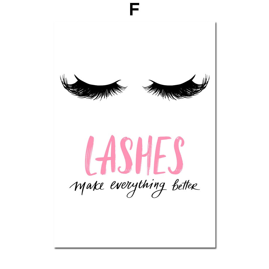 CORX Designs - Nail Polish Pink Love Heart Eyelash Canvas Art - Review