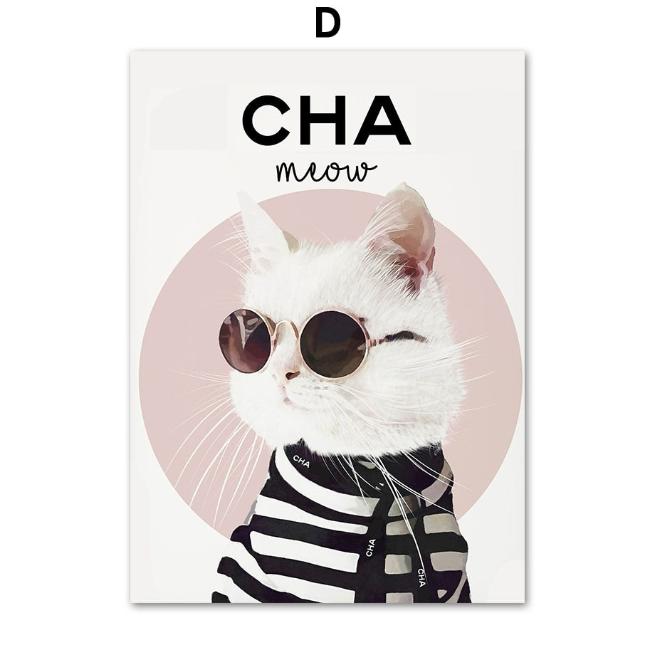 CORX Designs - Fashion Book Cat Dog Perfume Flowers Wall Art Canvas - Review