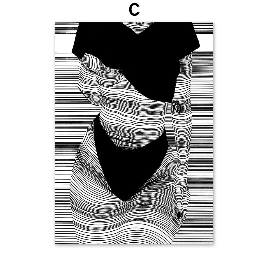 CORX Designs - Black and White Line Sexy Woman Canvas Art - Review