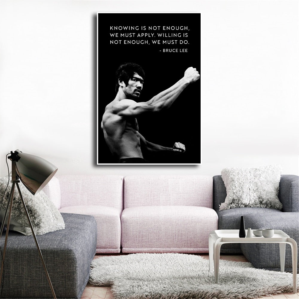 CORX Designs - Black and White Bruce Lee Motivational Canvas Art - Review