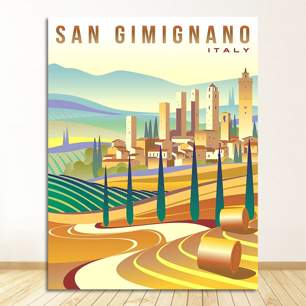 CORX Designs - Italy Rome Capri Tuscany Retro Canvas Art - Review