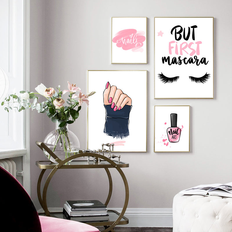 CORX Designs - Nail Polish Pink Love Heart Eyelash Canvas Art - Review