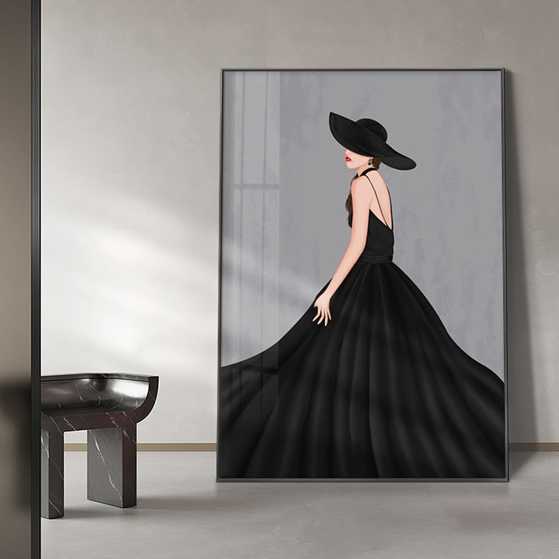 CORX Designs - Blue Dress Woman Fashion Canvas Art - Review