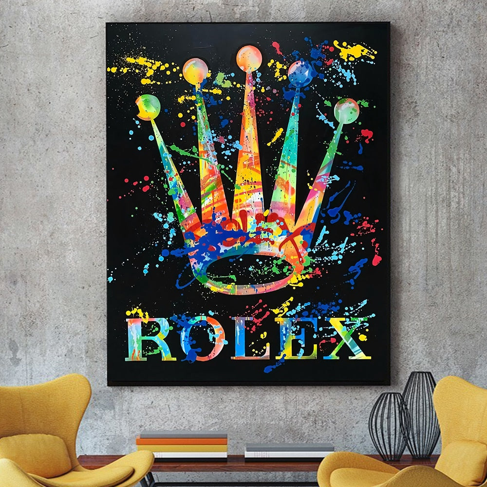 CORX Designs - Graffiti Modern Luxury Rolex Crown Canvas Art - Review