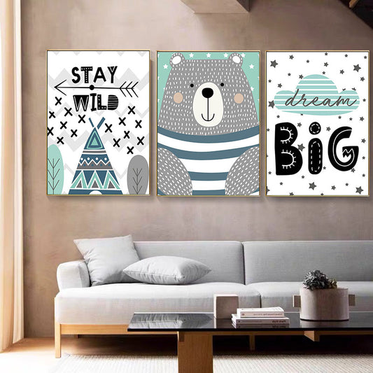 CORX Designs - Big Dream Quotes Bear Nursery Wall Art Canvas - Review