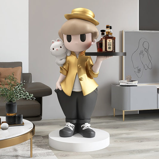 CORX Designs - Waiter Boy Statue with Tray - Review