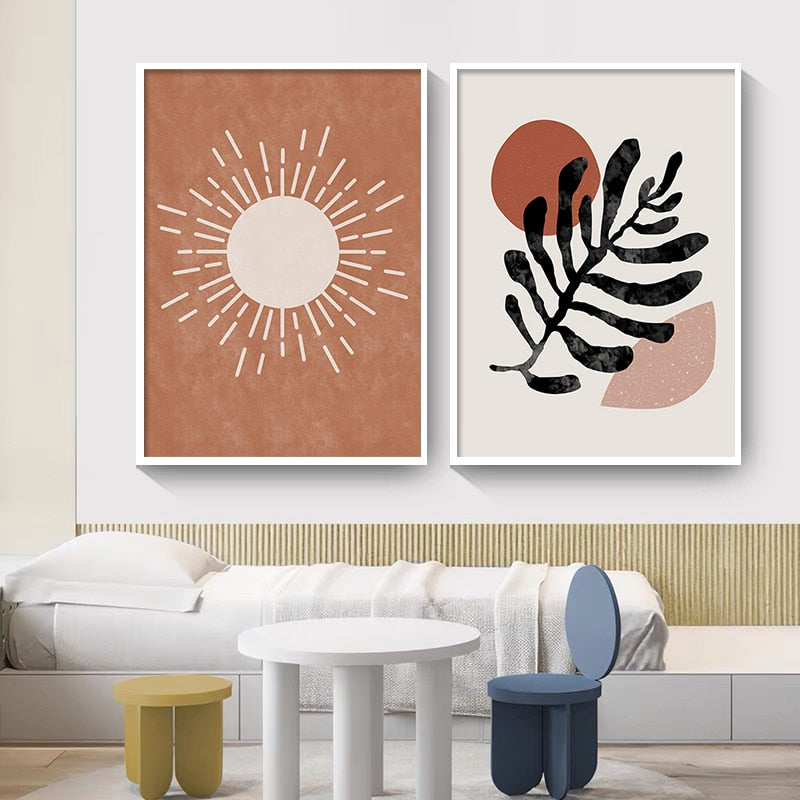 CORX Designs - Nordic Abstract Sun Moon Boho Canvas Art - Review