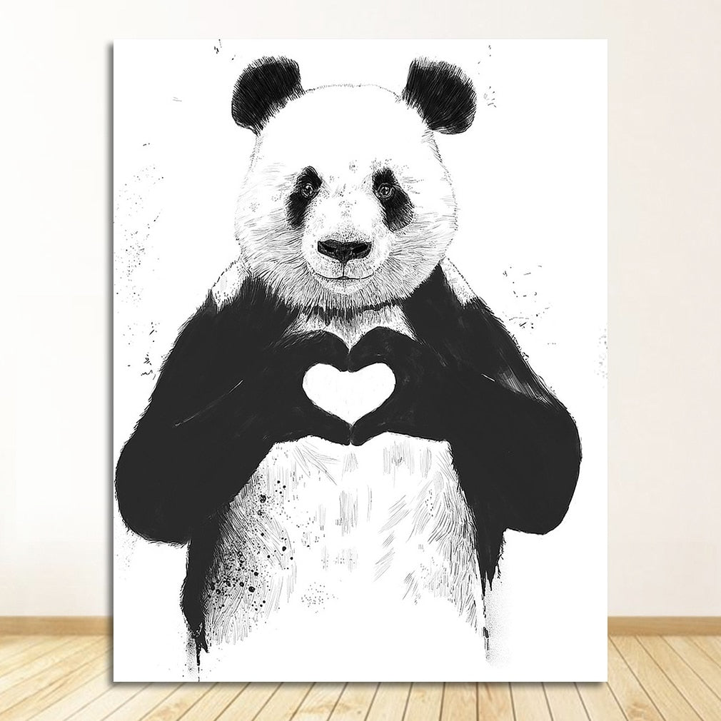 CORX Designs - Black and White Cute Panda Dog Boston Terrier Canvas Art - Review