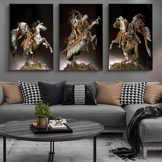 CORX Designs - Native Americans Riding Horses Indian Canvas Art - Review
