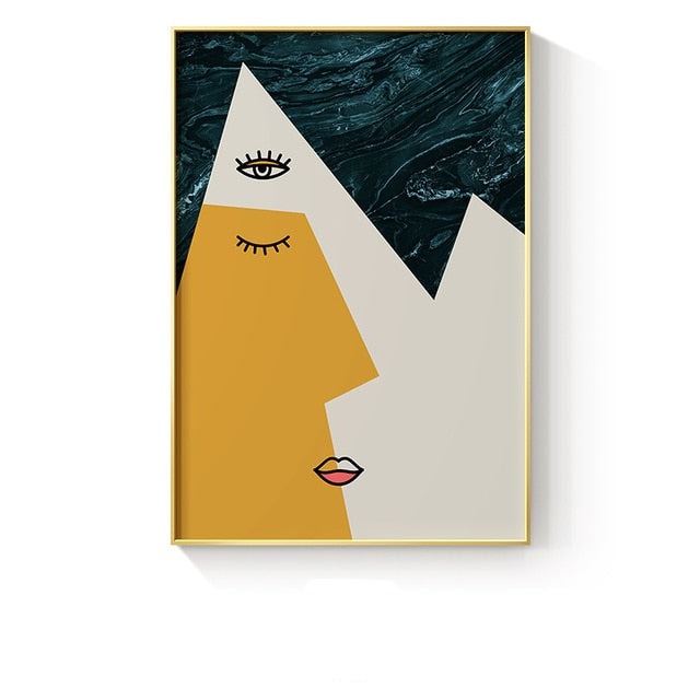 CORX Designs - Abstract Geometric Figure Face Canvas Art - Review