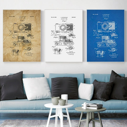 CORX Designs - Camera Patent Blueprint Canvas Art - Review