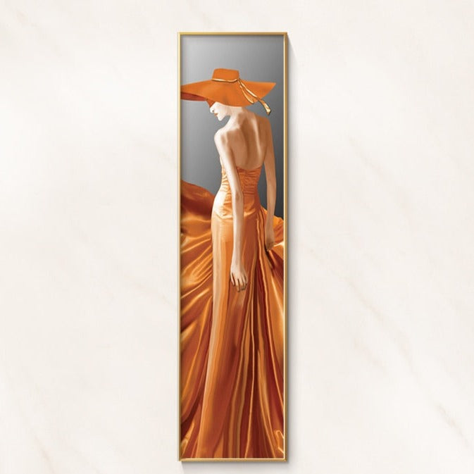 CORX Designs - Orange Dress Fashion Woman Canvas Art - Review