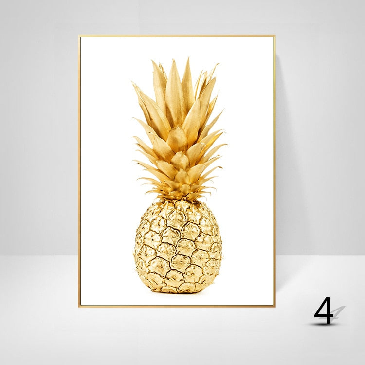 CORX Designs - Golden Pineapple Love Simple Letter Canvas Art - Review