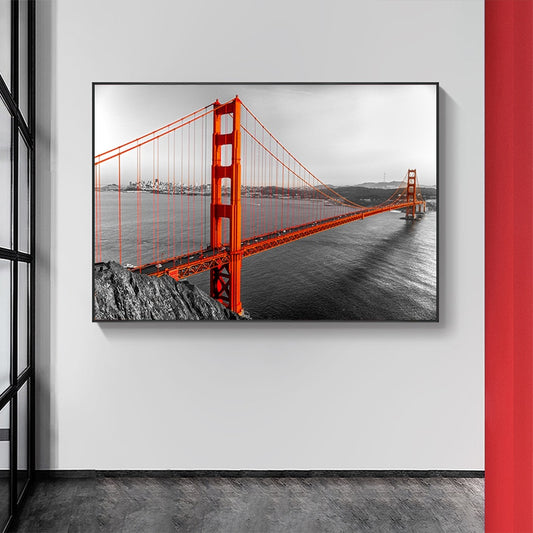 CORX Designs - Black and White Golden Gate Bridge Canvas Art - Review