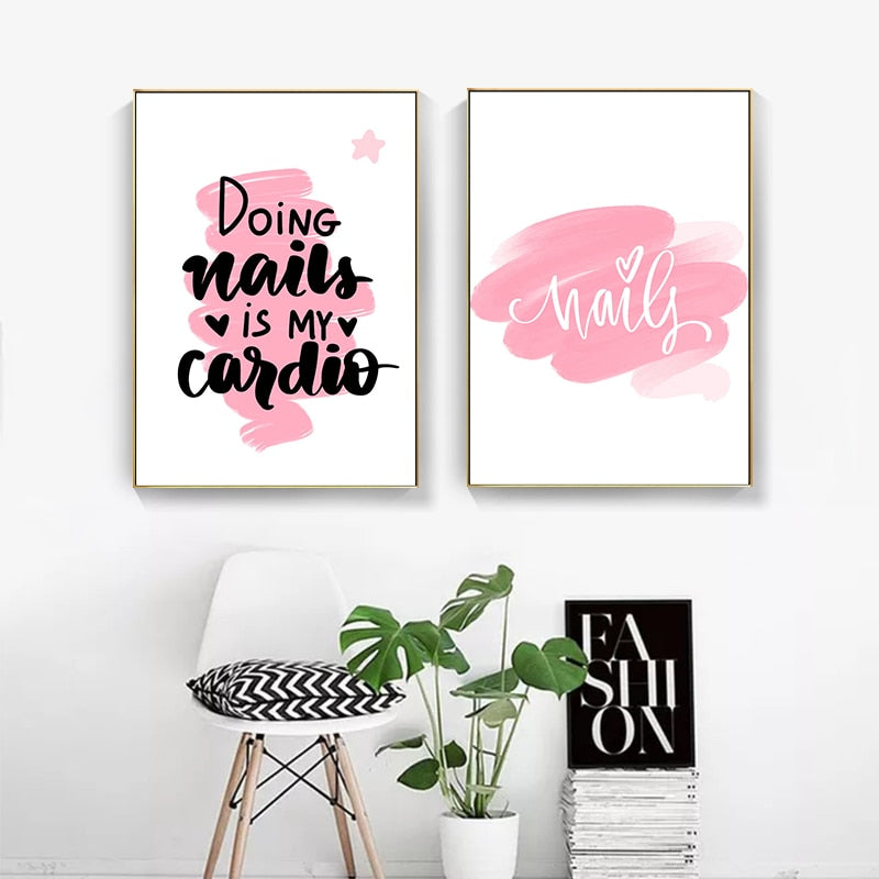 CORX Designs - Nail Polish Pink Love Heart Eyelash Canvas Art - Review