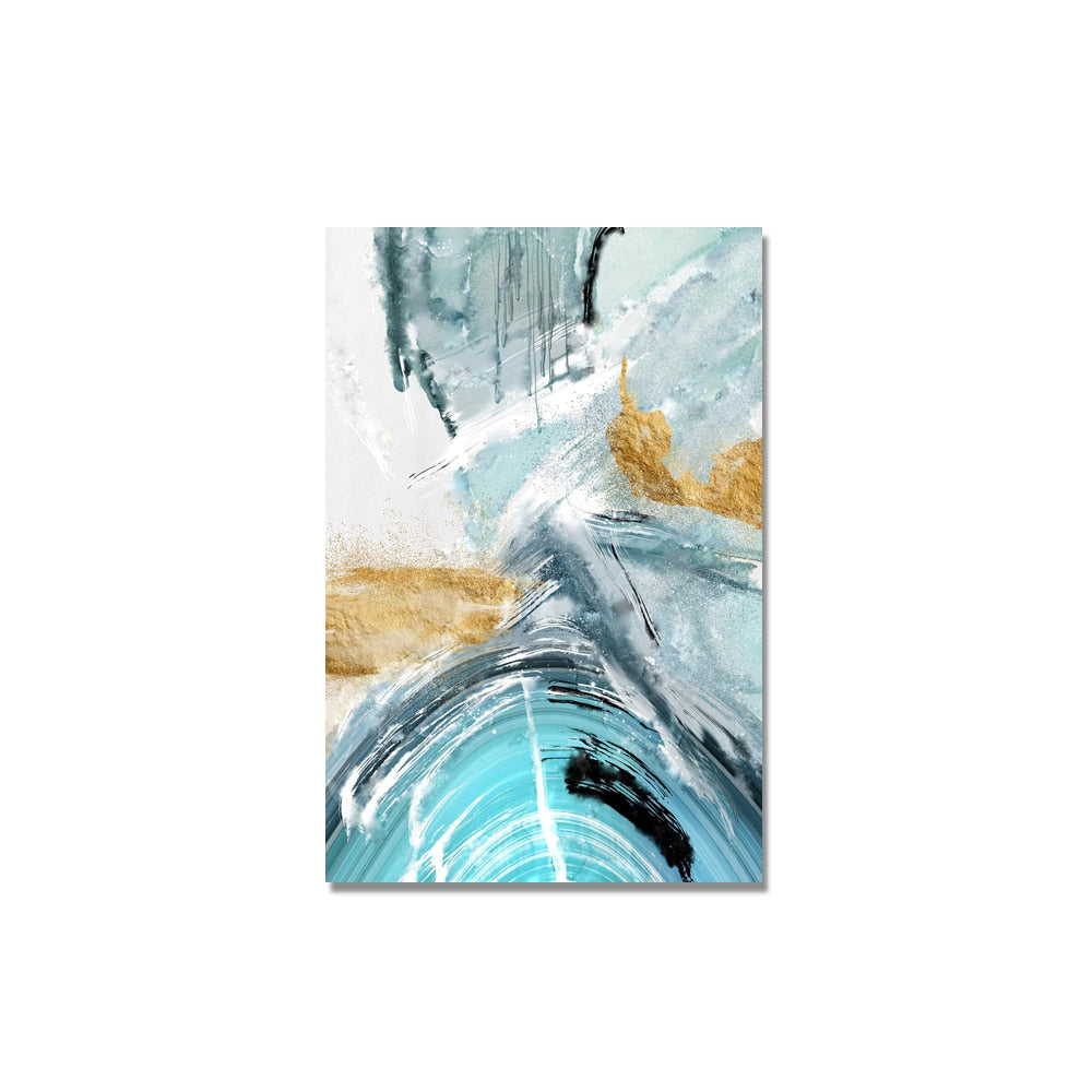 CORX Designs - Blue Gold Marble Canvas Art - Review