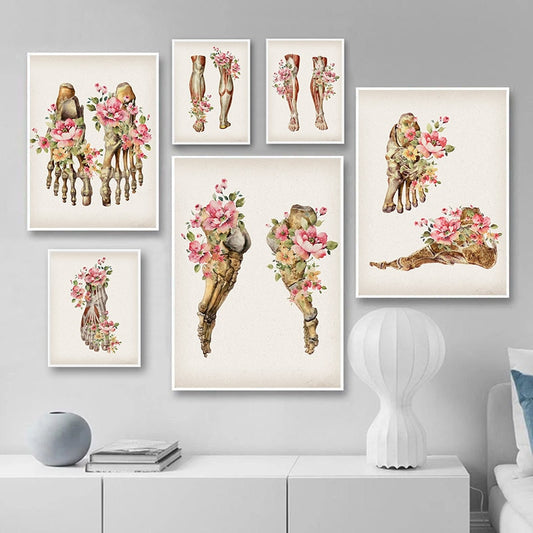 CORX Designs - Floral Skeletal Muscle Anatomy Canvas Art - Review