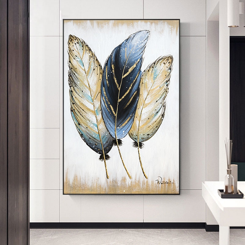 CORX Designs - Golden feather Oil Painting Canvas Art - Review
