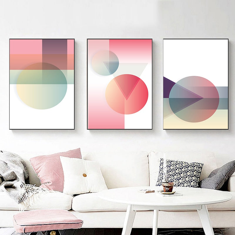 CORX Designs - Abstract Colorful Geometric Pattern Canvas Art - Review