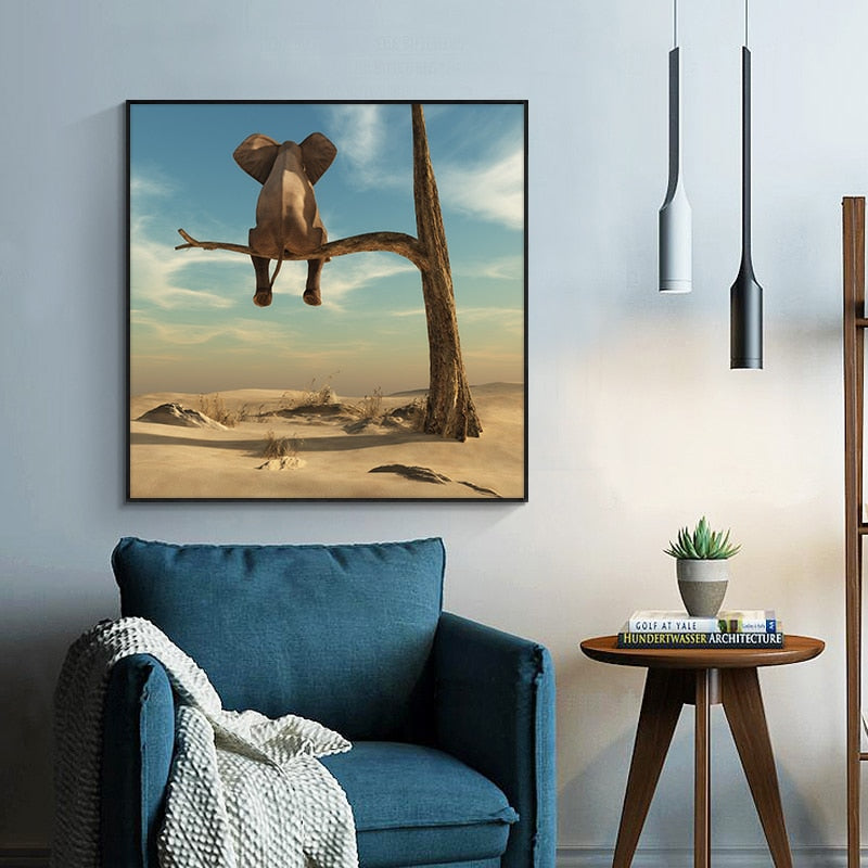 CORX Designs - Funny Little Elephant on Tree Canvas Art - Review