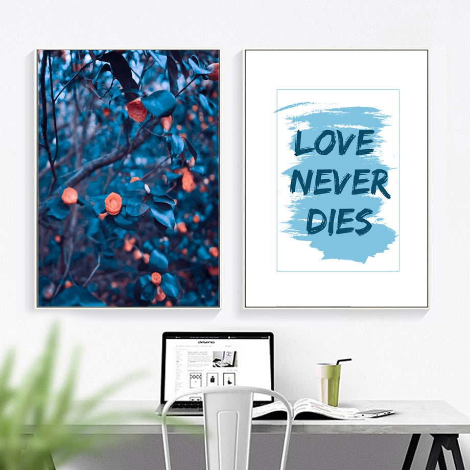 CORX Designs - Orange Flower Blue Leaf Canvas Art - Review