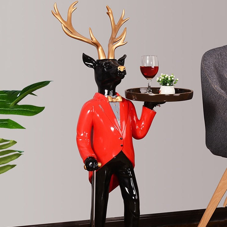 CORX Designs - Gentleman Deer Statue With Tray and Tissue Storage - Review
