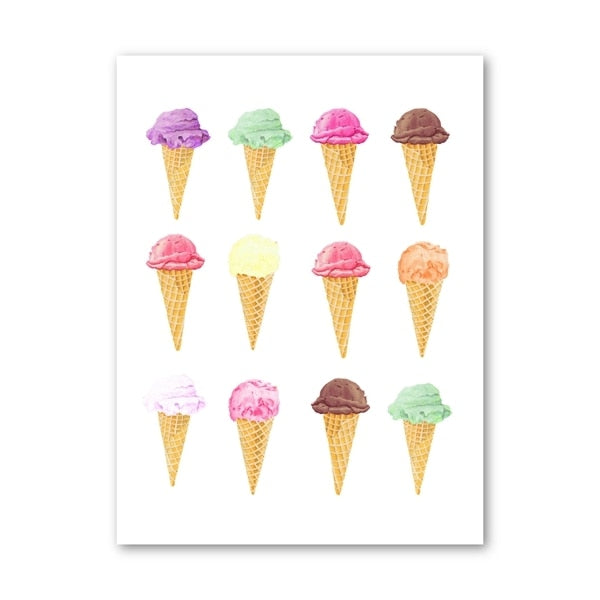 CORX Designs - Delicious Colorful Donut Ice Cream Canvas Art - Review