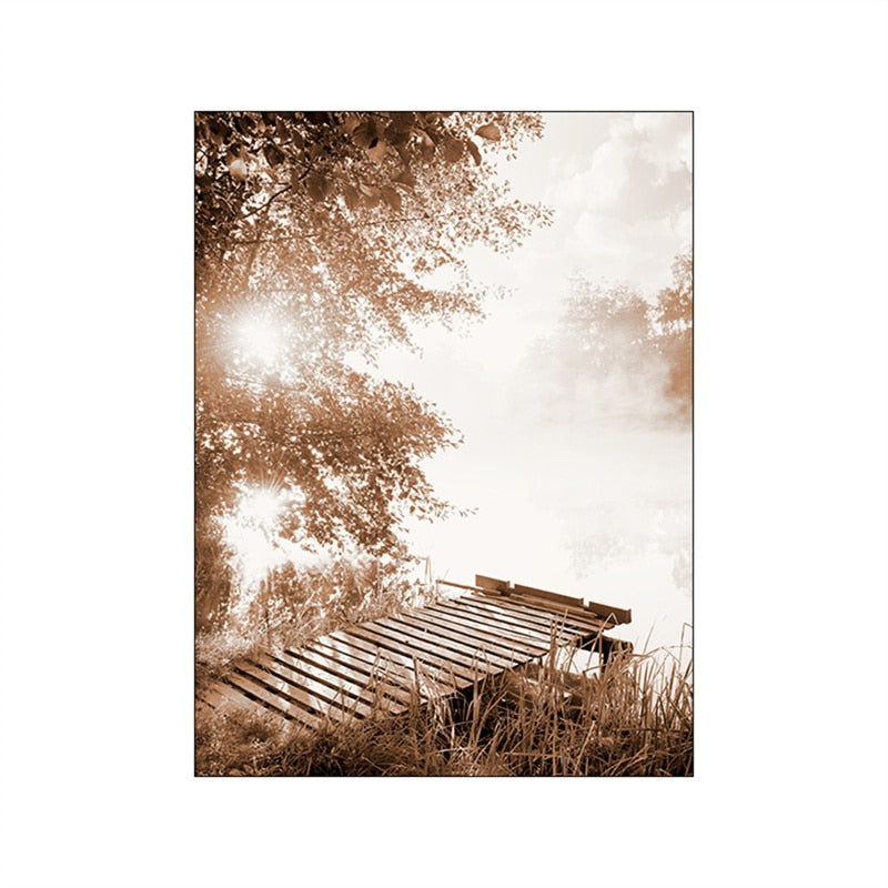 CORX Designs - Autumn Sunlight Landscape Canvas Art - Review