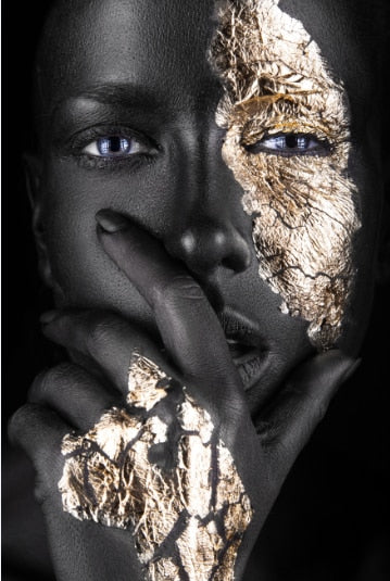 CORX Designs - African Woman Fashion Gold And Silver Canvas Art - Review