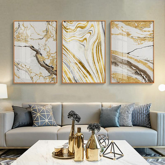 CORX Designs - Gold and White Marble Canvas Art - Review