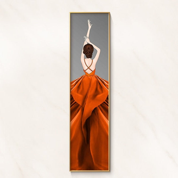 CORX Designs - Orange Dress Fashion Woman Canvas Art - Review