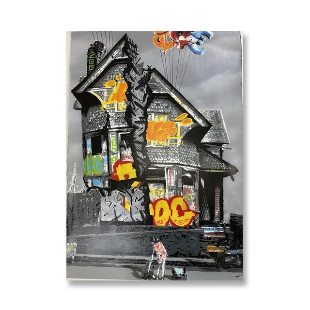 CORX Designs - Banksy Painting Street Graffiti Canvas Art - Review